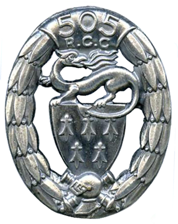 Coat of arms (crest) of the 505th Tank Regiment, French Army