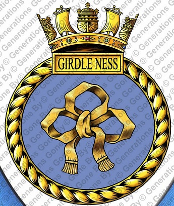Coat of arms (crest) of the HMS Girdle Ness, Royal Navy