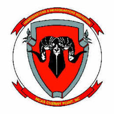 Coat of arms (crest) of the Headquarters and Headquarters Squadron MCAS Cherry Point, USMC