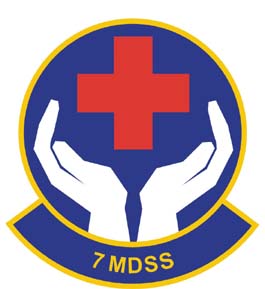 Coat of arms (crest) of the 7th Medical Support Squadron, US Air Force