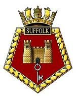 Coat of arms (crest) of the HMS Suffolk, Royal Navy