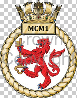 Coat of arms (crest) of the Mine Countermeasures Squadron 1, Royal Navy