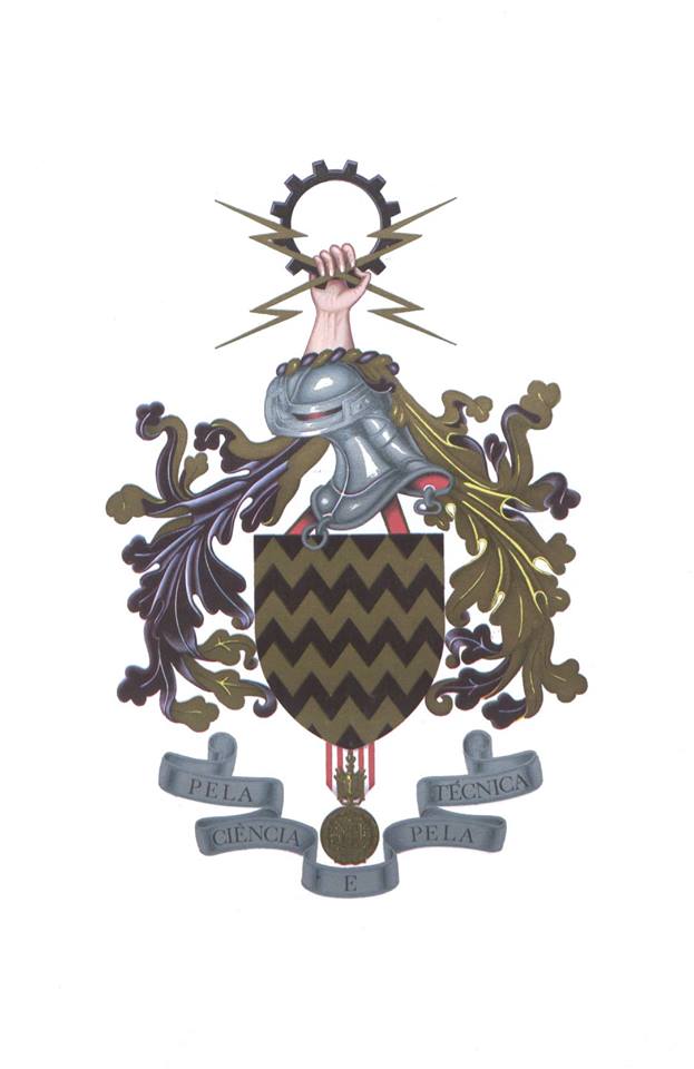 center Coat of arms (crest) of Military Electromechanical School, Portuguese Army