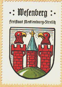 Wappen von Wesenberg (Mecklenburg-Vorpommern)