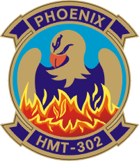 Coat of arms (crest) of Marine Helicopter Training Squadron (HMT)-302 Phoenix, USMC