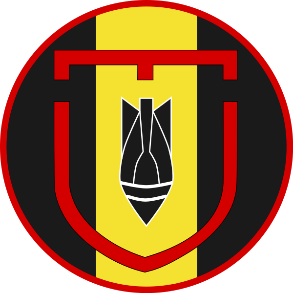 Emblem (crest) of the 5th Explosive Ordnance Disposal Company, II Battalion, The Engineer Regiment, Danish Army