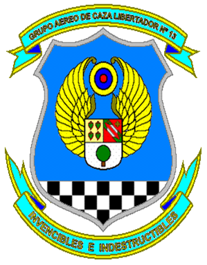 Coat of arms (crest) of the Fighter Air Group Liberator Simon Bolivar No 13, Air Force of Venezuela