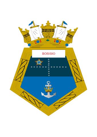 Coat of arms (crest) of the Frigate Bosísio, Brazilian Navy