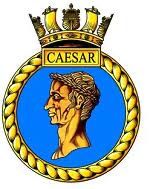 Coat of arms (crest) of the HMS Caesar, Royal Navy