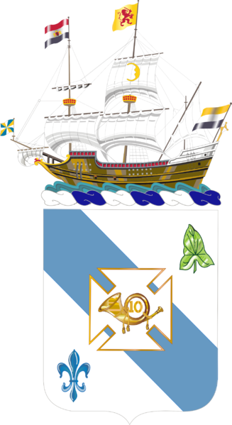 Coat of arms (crest) of the 210th Armor Regiment, New York Army National Guard