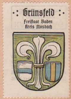 Wappen von Grünsfeld/Coat of arms (crest) of Grünsfeld