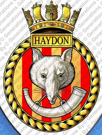 Coat of arms (crest) of the HMS Haydon, Royal Navy
