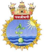 Coat of arms (crest) of the INS Navjivani, Indian Navy