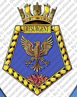 Coat of arms (crest) of the RFA Resurgent, Unite Kingdom