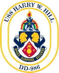 Coat of arms (crest) of the Destroyer USS Harry W. Hill (DD-986)
