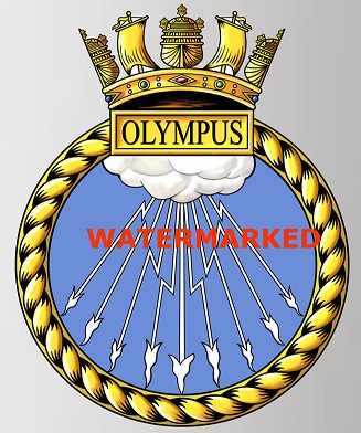 Coat of arms (crest) of the HMS Olympus, Royal Navy
