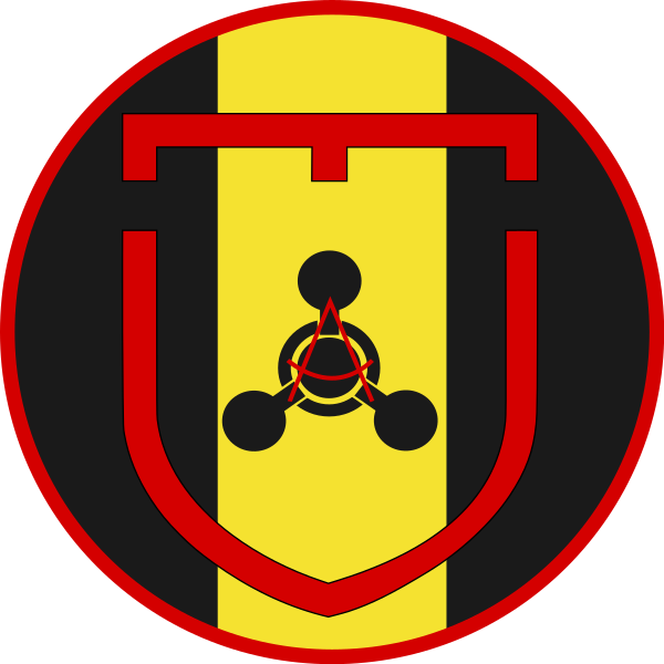 Emblem (crest) of the 4th CBRN & Geospatial Company, III Battalion, The Engineer Regiment, Danish Army