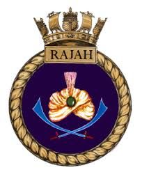 Coat of arms (crest) of HMS Rajah, Royal Navy