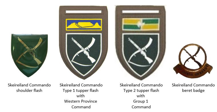 Coat of arms (crest) of the Skeirieland Commando, South African Army