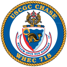 Coat of arms (crest) of the USCGC Chase (WHEC-718)