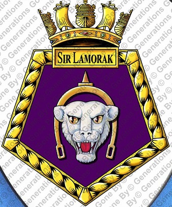 Coat of arms (crest) of the RFA Sir Lamorak, United Kingdom