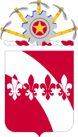 Coat of arms (crest) of 35th Engineer Battalion, US Army