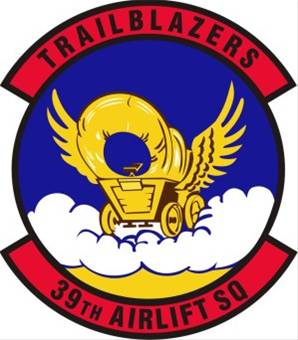 Coat of arms (crest) of the 39th Airlift Squadron, US Air Force