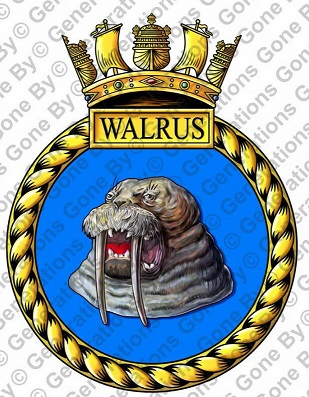 Coat of arms (crest) of the HMS Walrus, Royal Navy
