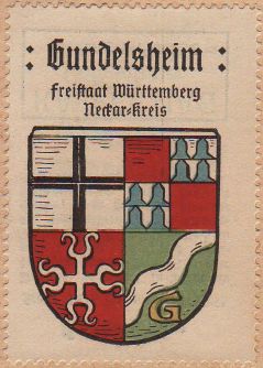 Wappen von Gundelsheim (Württemberg)/Coat of arms (crest) of Gundelsheim (Württemberg)