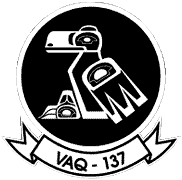 Coat of arms (crest) of the Electronic Attack Squadron (VAQ) - 137 Rooks, US Navy