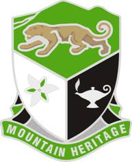 Arms of Mountain Heritage High School Junior Reserve Officer Training Corps, US Army