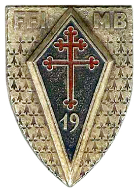 Coat of arms (crest) of the 19th Infantry Division (French Forces of the Interior), French Army