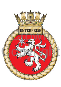 Coat of arms (crest) of the HMS Enterprise, Royal Navy