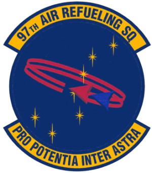 Coat of arms (crest) of the 97th Air Refueling Squadron, US Air Force