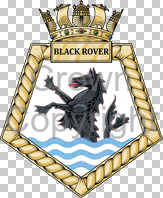 Coat of arms (crest) of the RFA Black Rover, United Kingdom