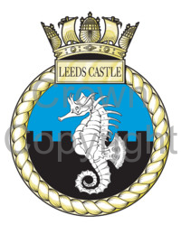 Coat of arms (crest) of the HMS Leeds Castle, Royal Navy