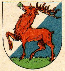 Jelenia Gora Polish City Poland Heraldic Crest Deer Stag Coat of Arms Pin Badge 