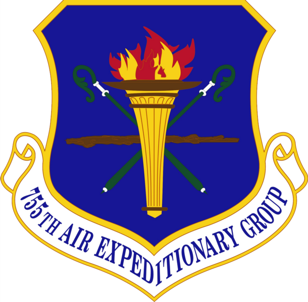 Coat of arms (crest) of 755th Air Expeditionary Group, US Air Force.png