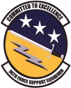 Coat of arms (crest) of the 96th Force Support Squadron, US Air Force
