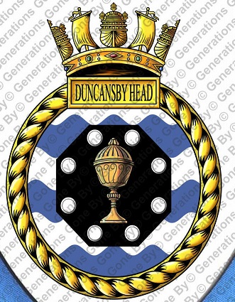 Coat of arms (crest) of the HMS Duncansby Head, Royal Navy