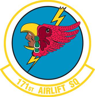 Coat of arms (crest) of the 171st Airlift Squadron, Michigan Air National Guard