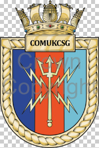 Coat of arms (crest) of the Commander United Kingdom Carrier Strike Group (COMUKCSG), Royal Navy