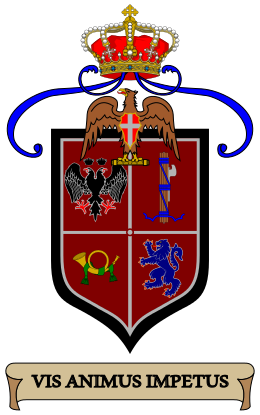 Coat of arms (crest) of 4th Bersaglieri Regiment, Italian Army