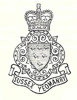 Coat of arms (crest) of the Sussex Yeomanry, British Army