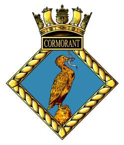 Coat of arms (crest) of the HMS Cormorant, Royal Navy