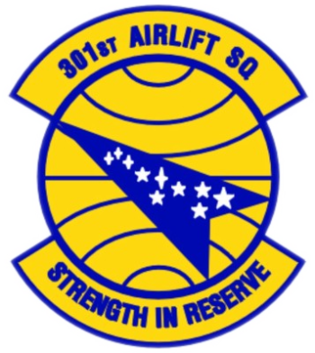 Coat of arms (crest) of the 301st Airlift Squadron, US Air Force