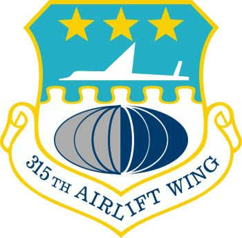 Coat of arms (crest) of the 315th Airlift Wing, US Air Force