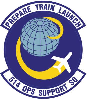 Coat of arms (crest) of the 514th Operations Support Squadron, US Air Force