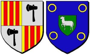 Blason de Cazaux-Fréchet-Anéran-Camors/Arms (crest) of Cazaux-Fréchet-Anéran-Camors