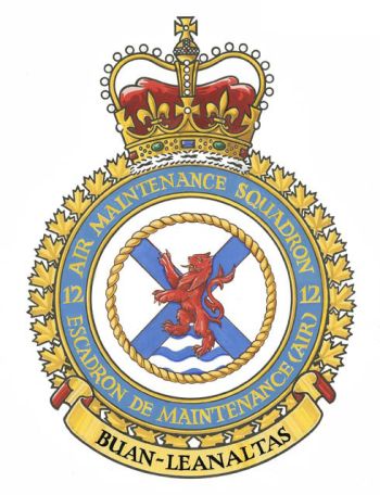 Coat of arms (crest) of the No 12 Air Maintenance Squadron, Royal Canadian Air Force